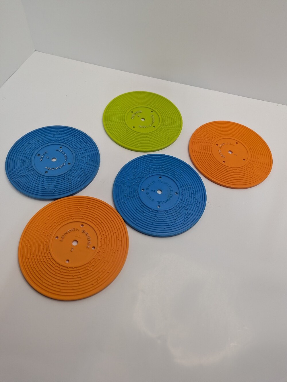 Lot of 5 Vintage 1970s Fisher Price Music Box Record Player Replacement Discs LP